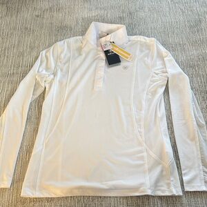 Ariat White Long Sleeve Riding Shirt (M)